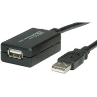 Roline VALUE USB2.0 aktivni produžni kabel sa ponavljačem, 12m, crni
